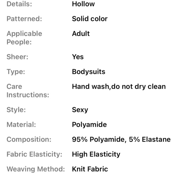 Black Hollow Out Long-Sleeve One-Piece Fishnet Bodysuit - Picture 8 of 8